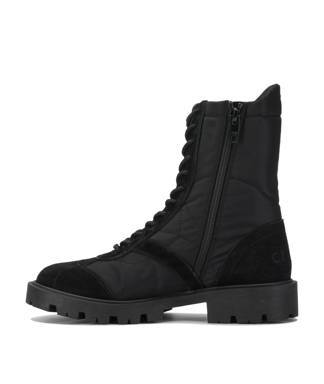 CELINE Черные текстильные ботинки, фото 3