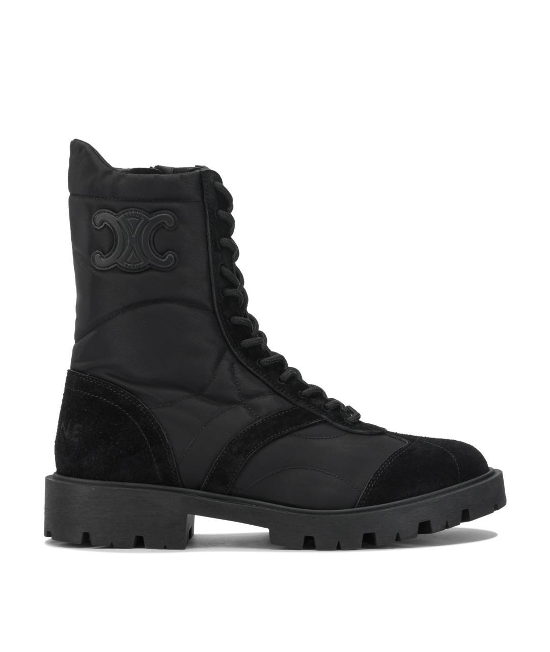 CELINE Черные текстильные ботинки, фото 1