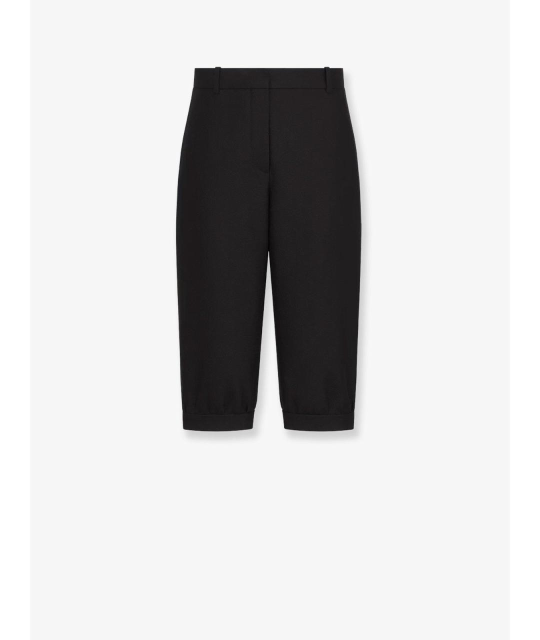 CHRISTIAN DIOR Черные шерстяные прямые брюки, фото 2