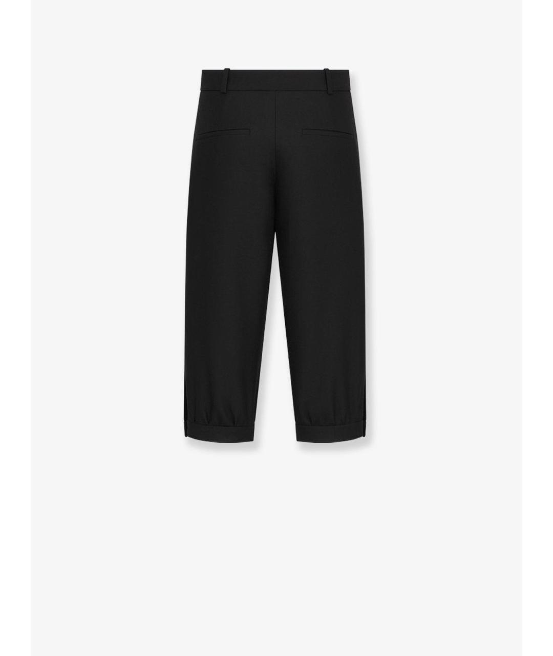 CHRISTIAN DIOR Черные шерстяные прямые брюки, фото 1