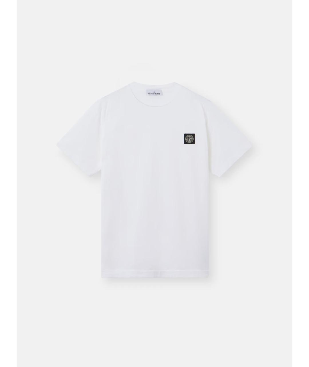 STONE ISLAND Голубая хлопковая футболка, фото 1