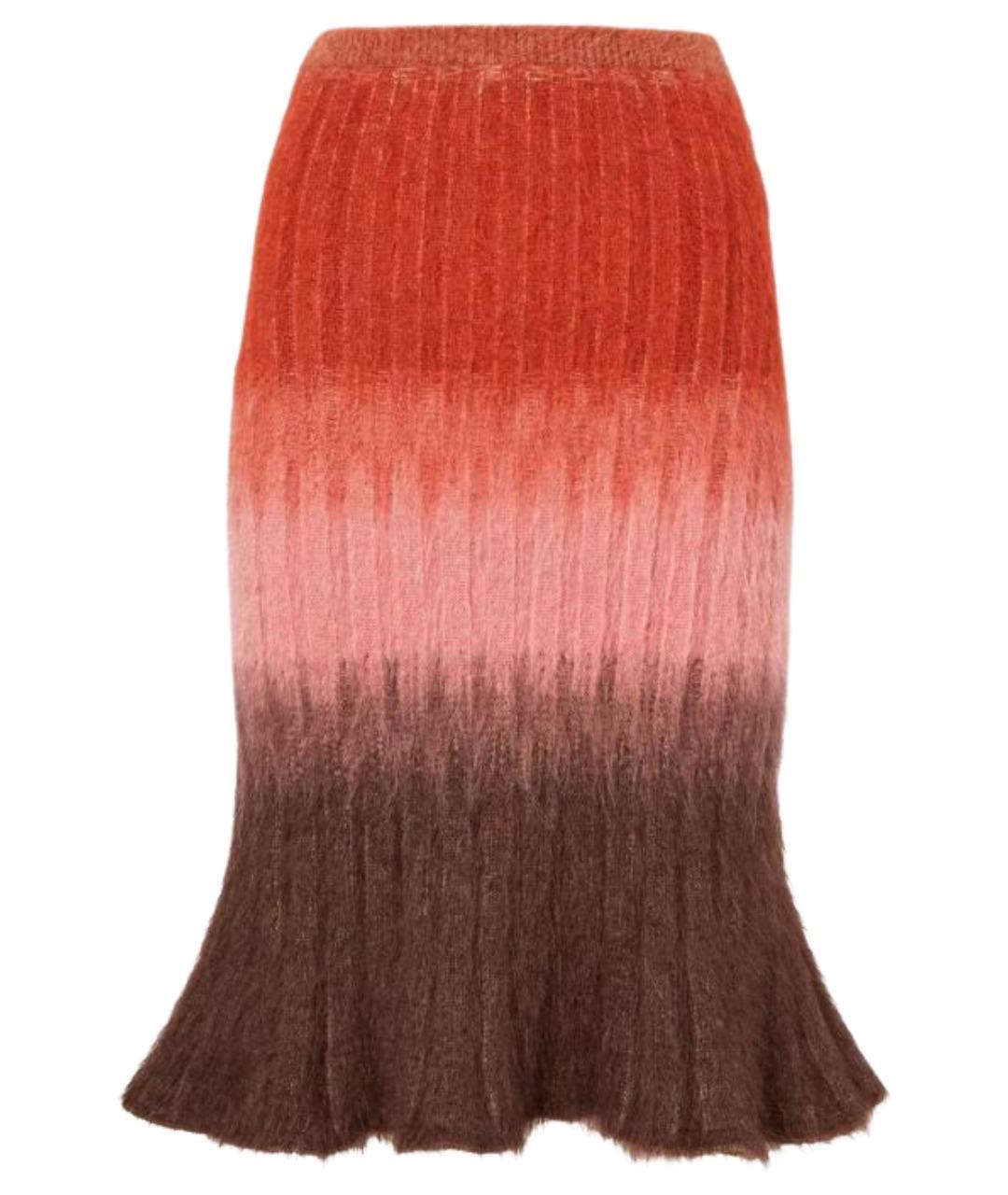 FENDI Мульти шерстяная юбка миди, фото 1