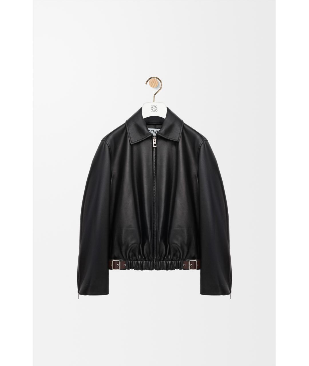 LOEWE Черная кожаная куртка, фото 1