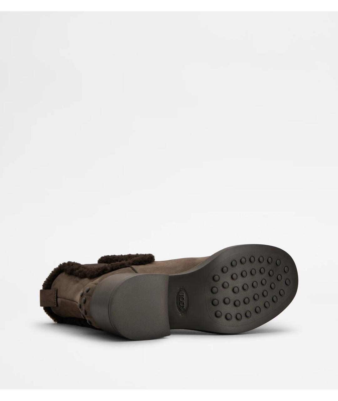 TOD'S Коричневые кожаные ботинки, фото 4