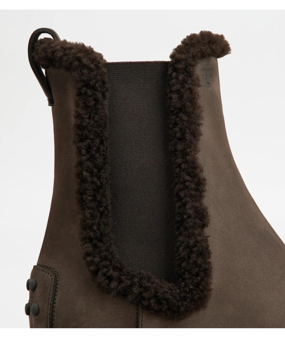 TOD'S Коричневые кожаные ботинки, фото 5