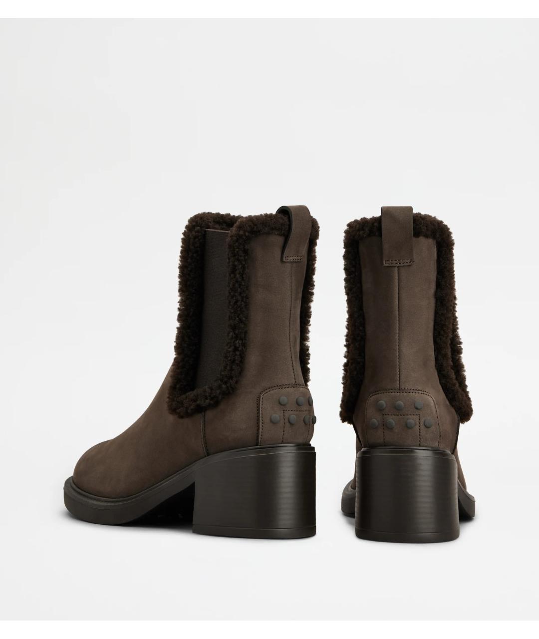 TOD'S Коричневые кожаные ботинки, фото 3