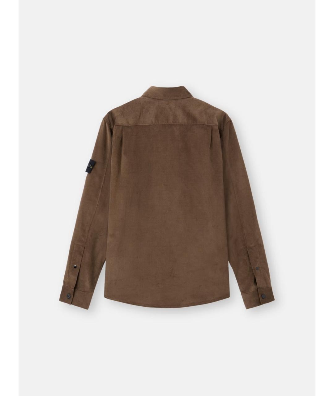 STONE ISLAND Коричневая хлопковая куртка, фото 2