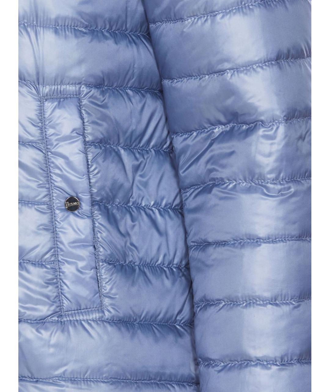 HERNO Голубая полиамидовая куртка, фото 5