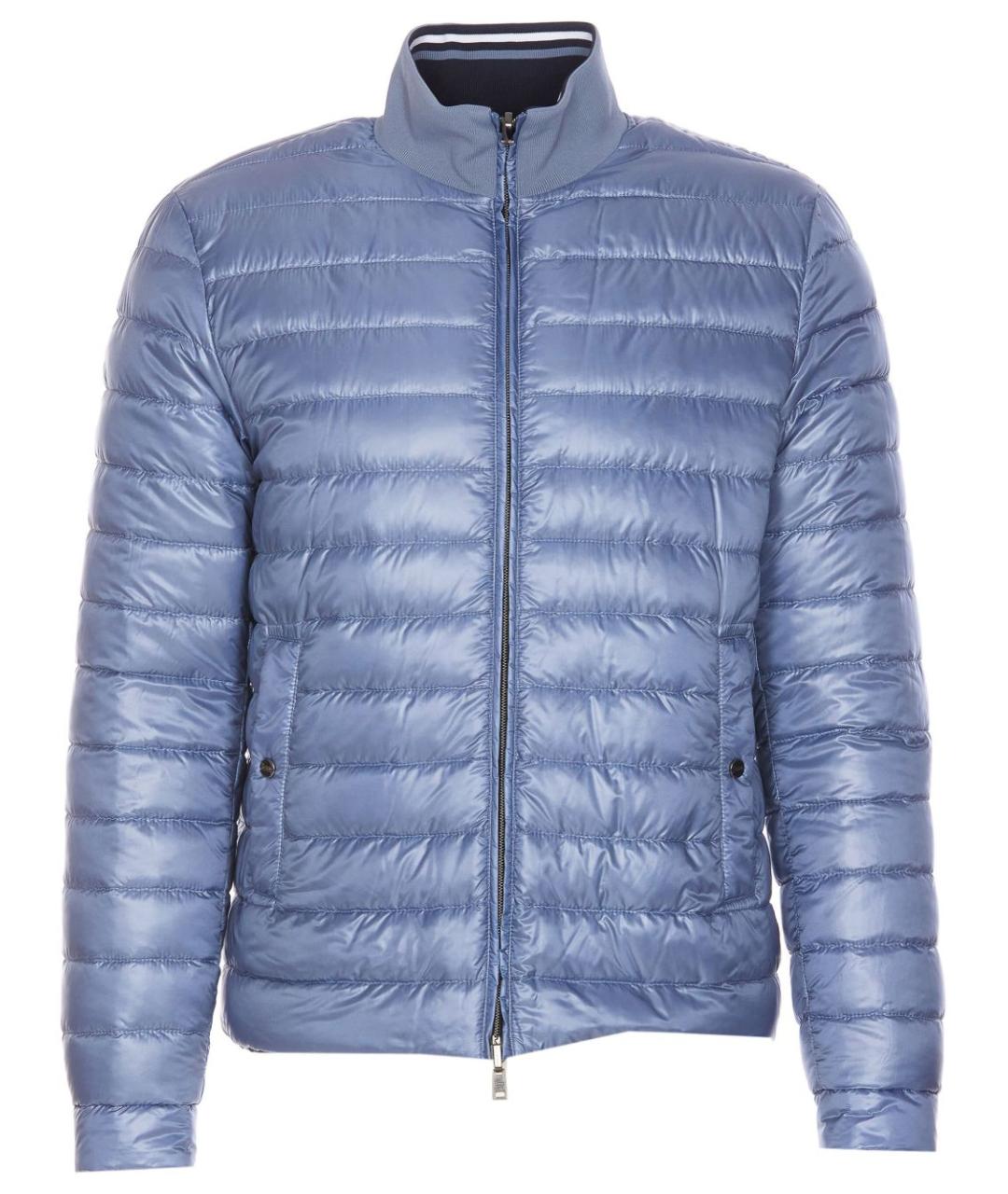 HERNO Голубая полиамидовая куртка, фото 1