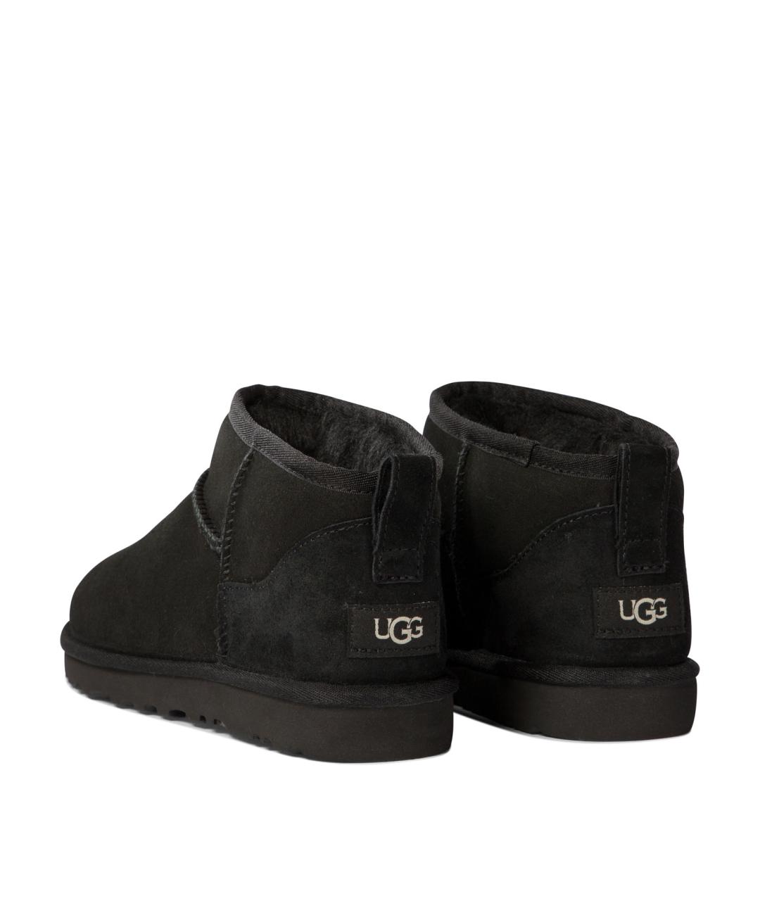UGG AUSTRALIA Черные замшевые низкие ботинки, фото 4