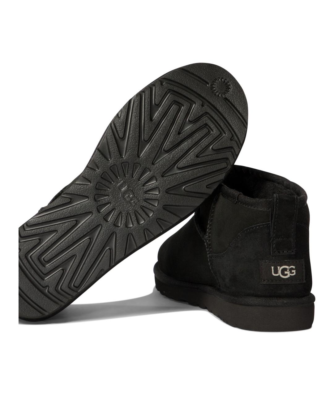 UGG AUSTRALIA Черные замшевые низкие ботинки, фото 5
