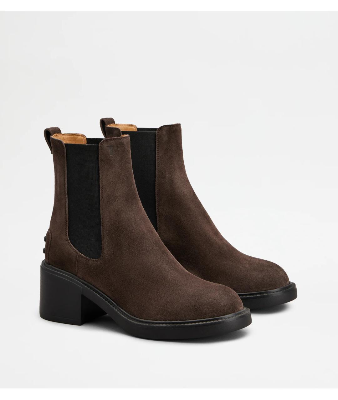 TOD'S Коричневые замшевые ботинки, фото 2