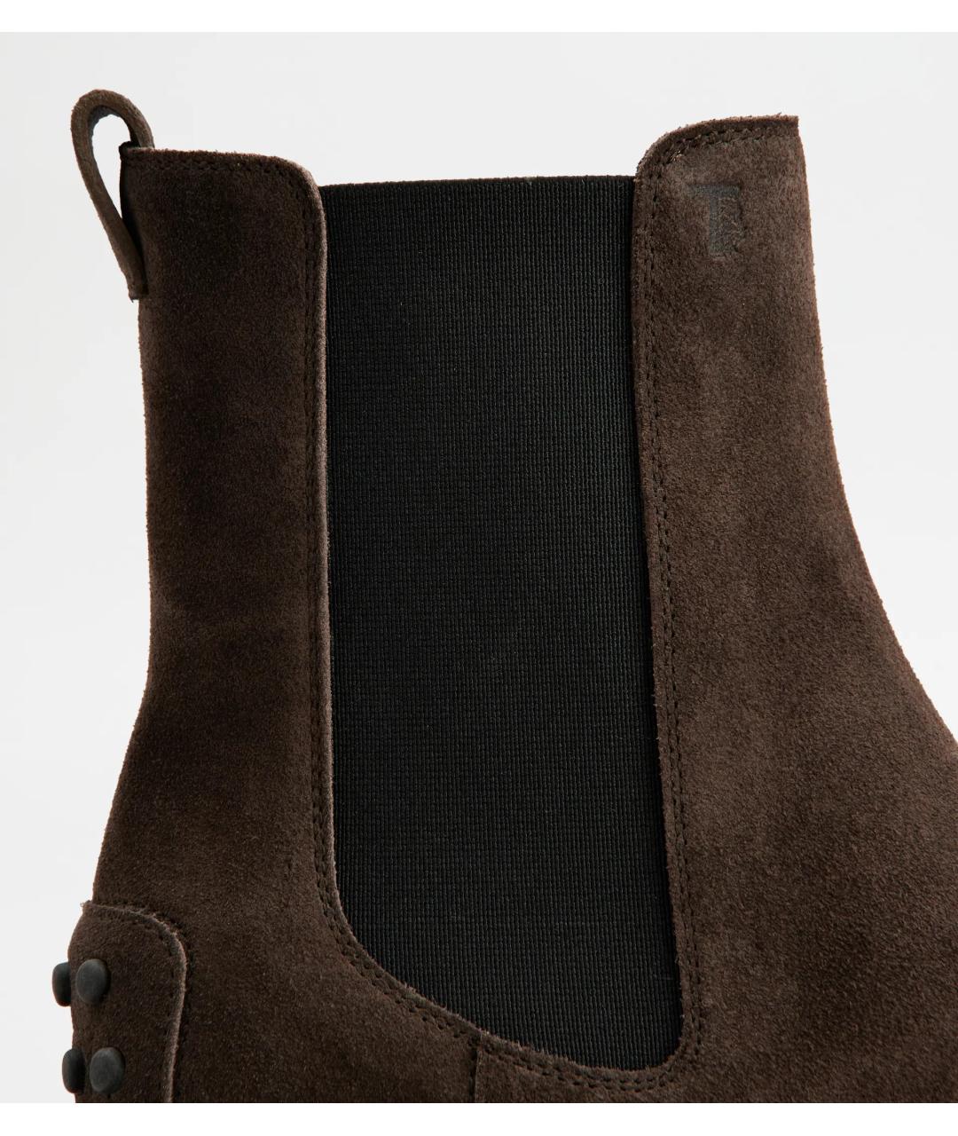TOD'S Коричневые замшевые ботинки, фото 5