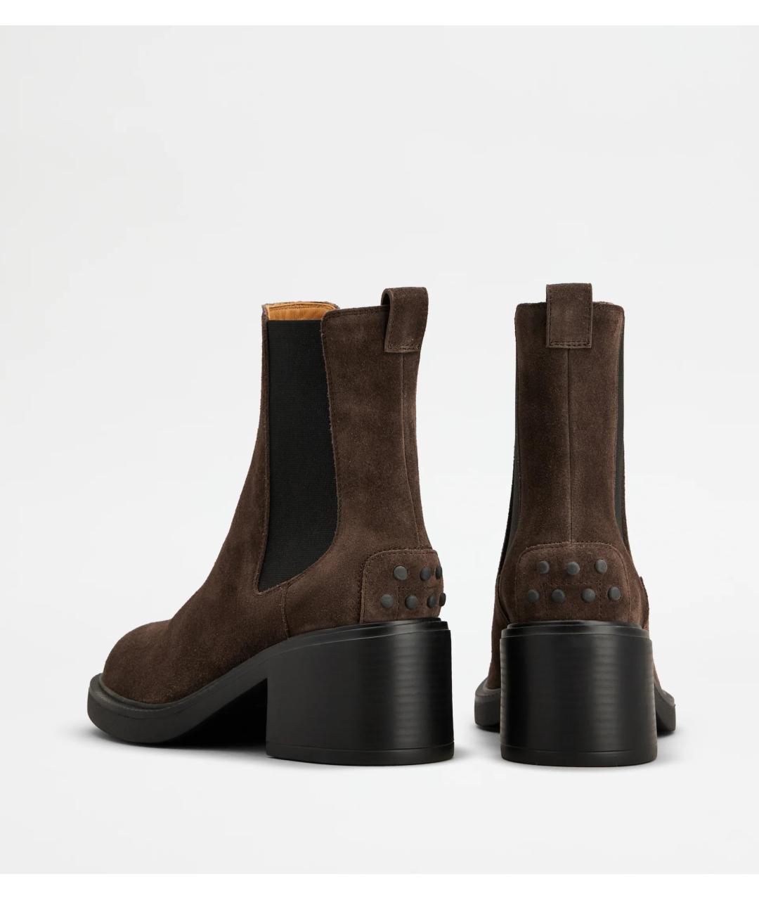 TOD'S Коричневые замшевые ботинки, фото 3