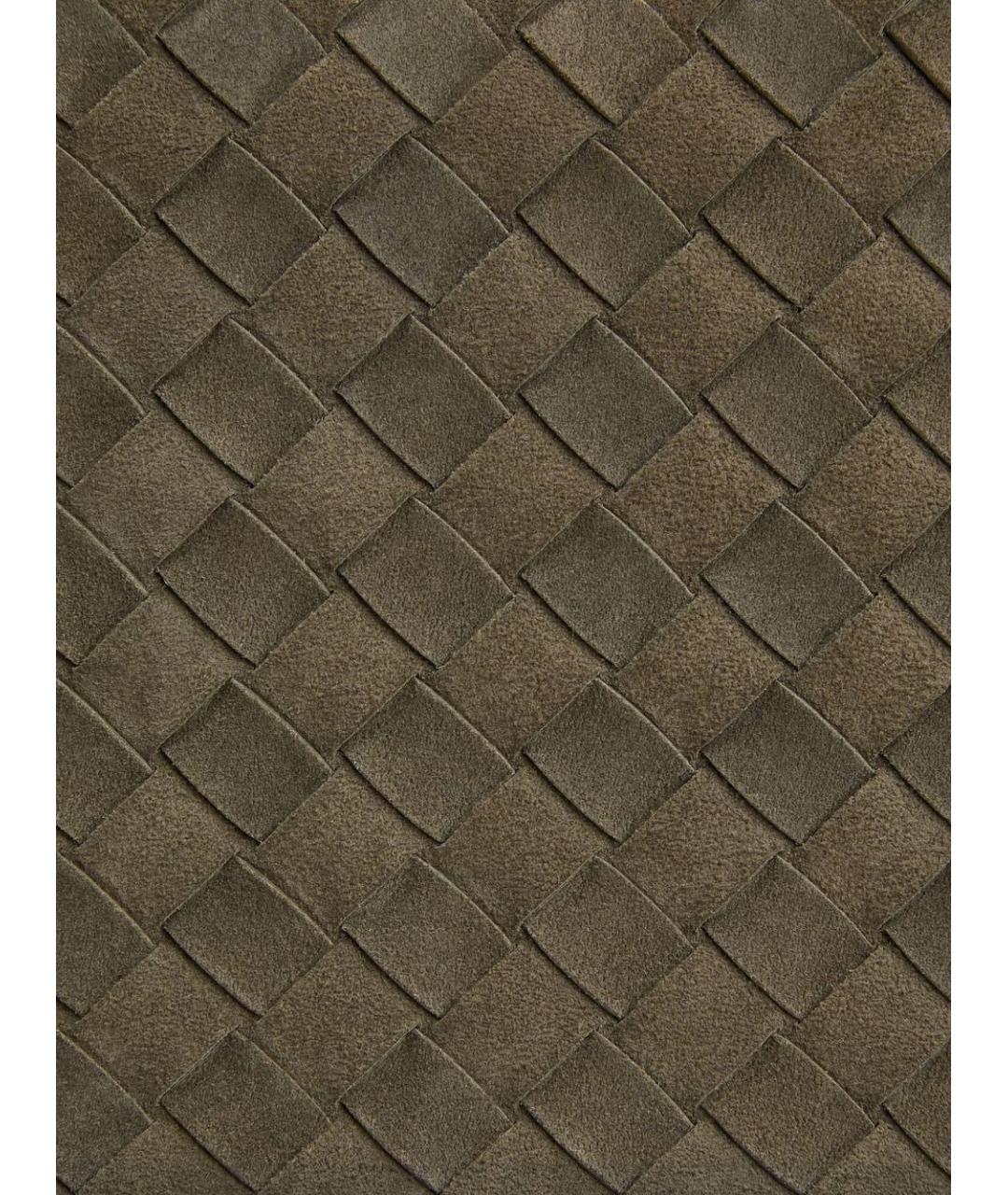 BOTTEGA VENETA Хаки кожаная сумка тоут, фото 2