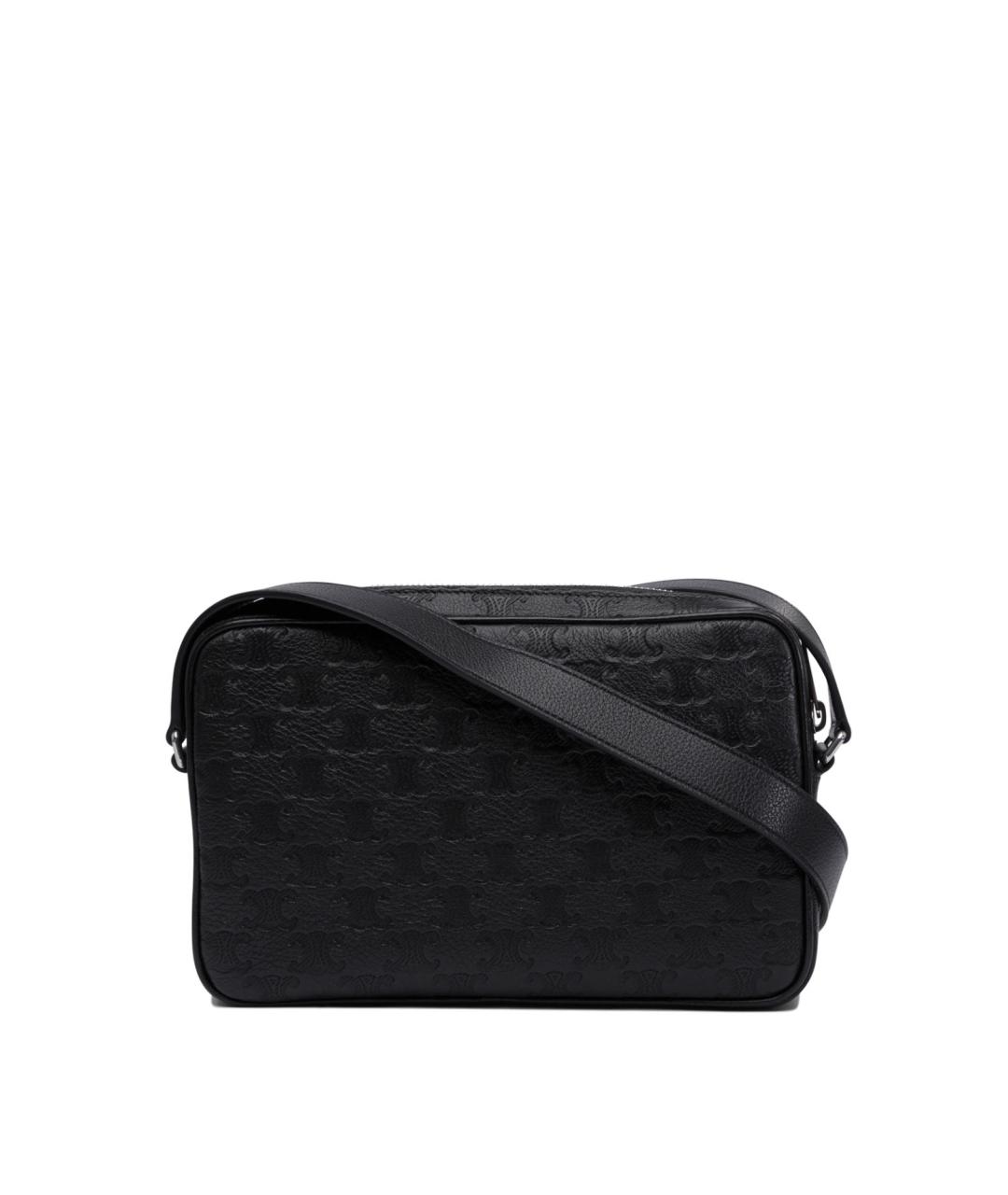 CELINE Черная кожаная сумка на плечо, фото 3