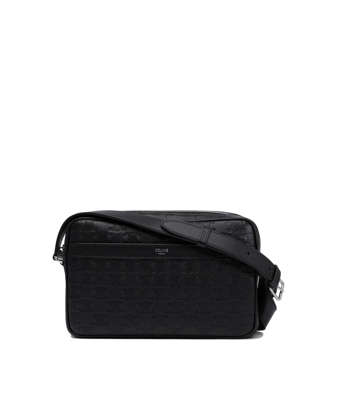 CELINE Черная кожаная сумка на плечо, фото 1