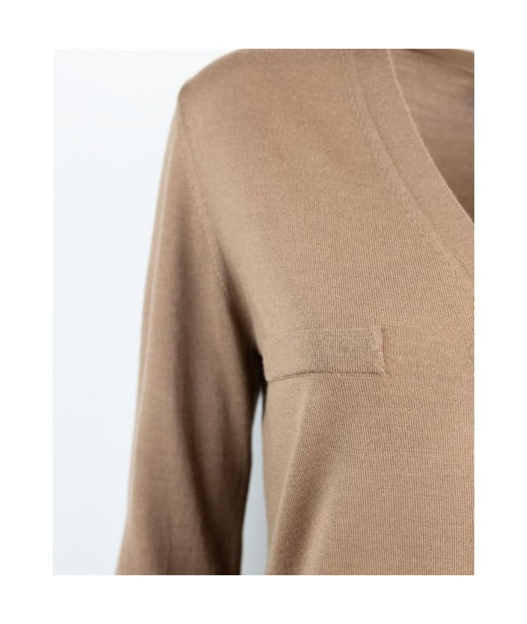 MAX MARA Коричневый шерстяной джемпер / свитер, фото 3