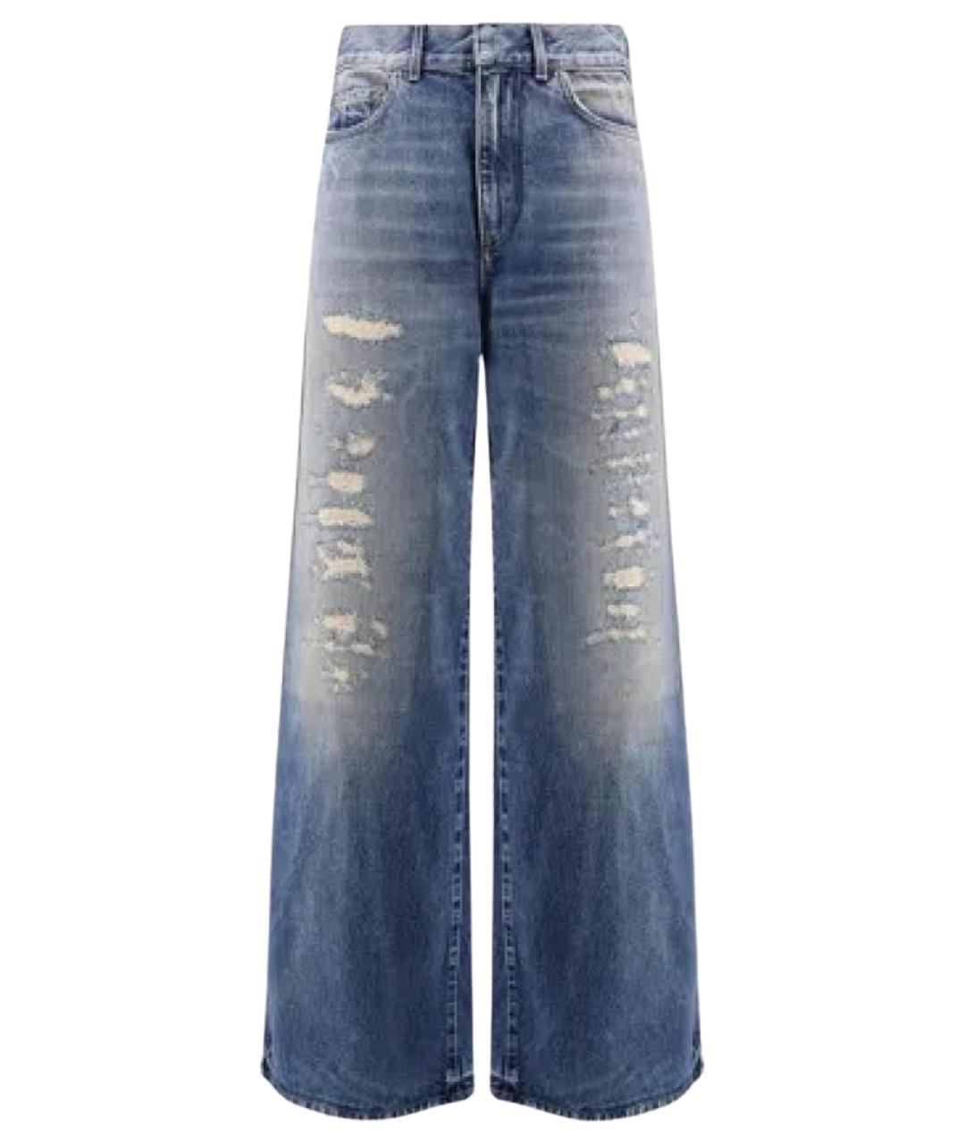 CHRISTIAN DIOR Синие хлопковые прямые джинсы, фото 1