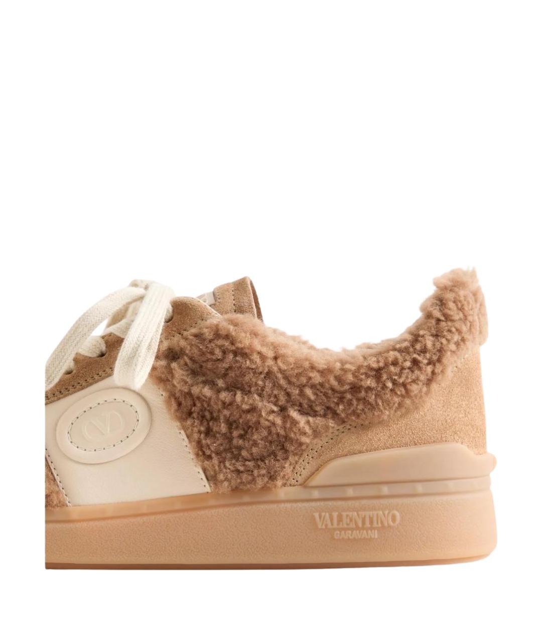 VALENTINO Бежевые текстильные кроссовки, фото 2