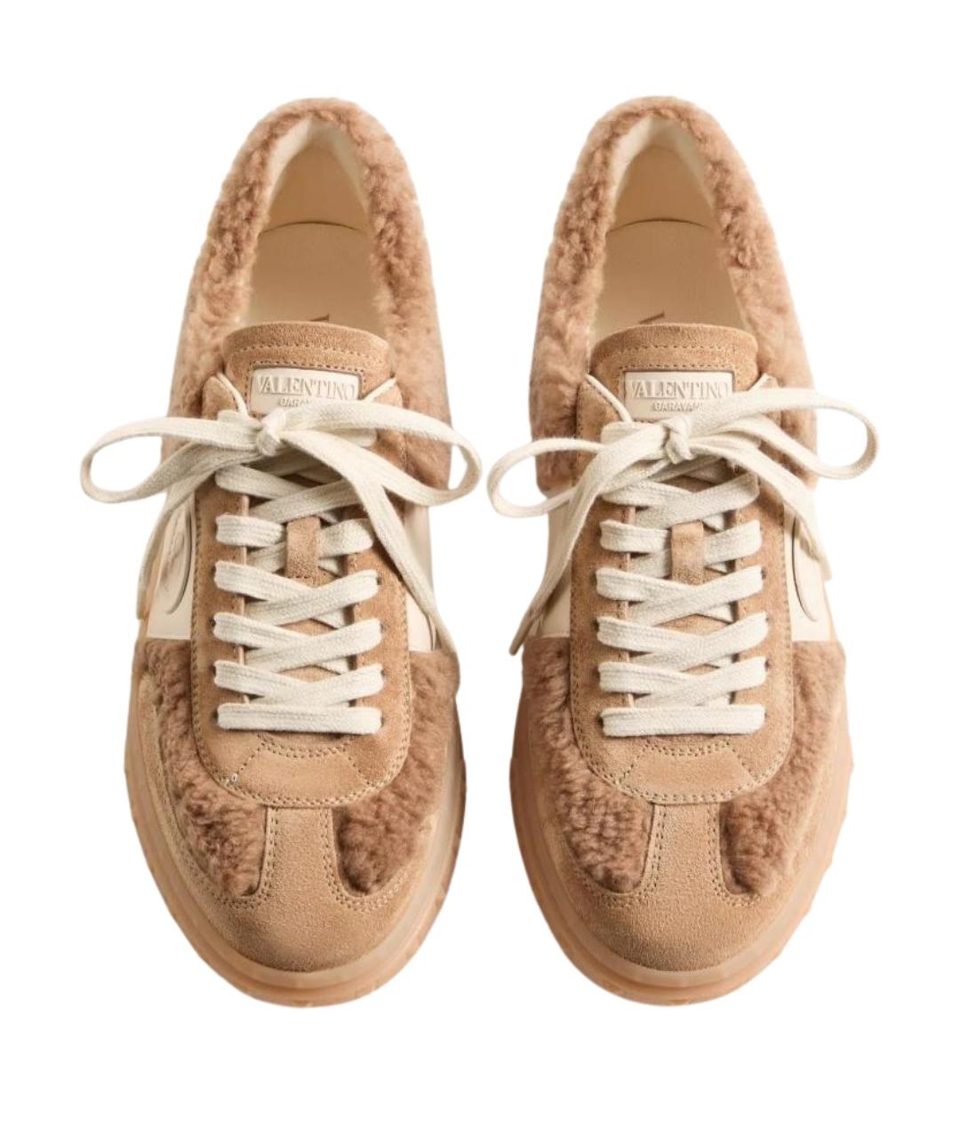 VALENTINO Бежевые текстильные кроссовки, фото 5