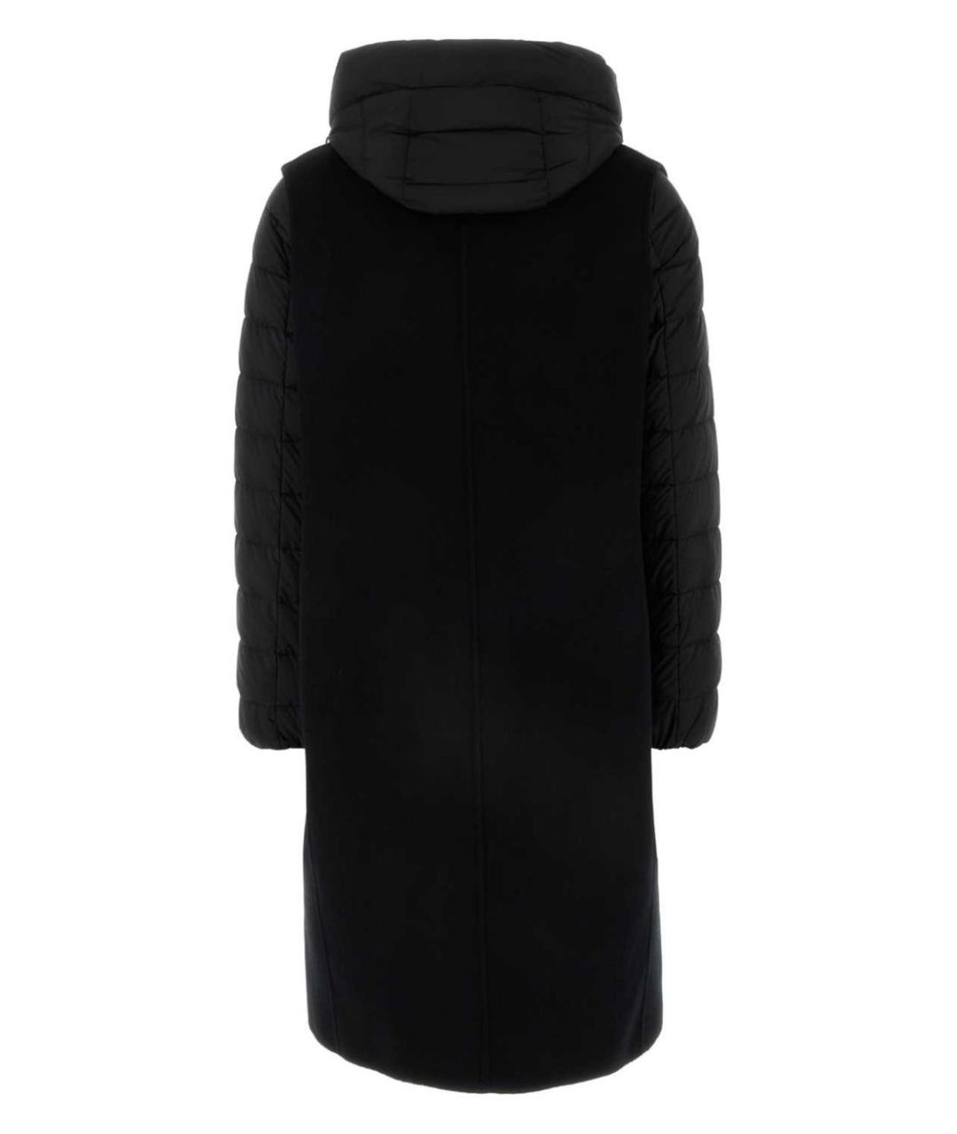 MOORER Черное шерстяное пальто, фото 2