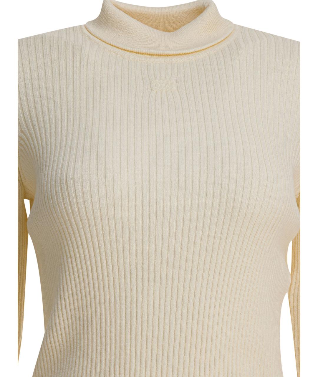 CELINE Белый шерстяной джемпер / свитер, фото 3