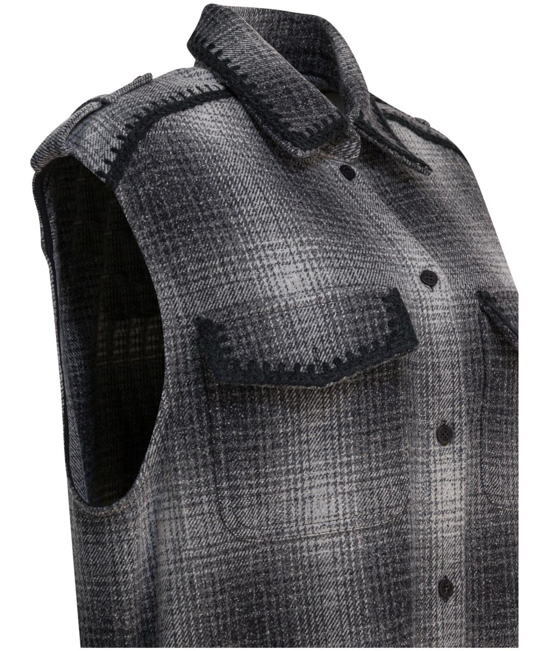 GOLDEN GOOSE DELUXE BRAND Мульти шерстяное повседневное платье, фото 4