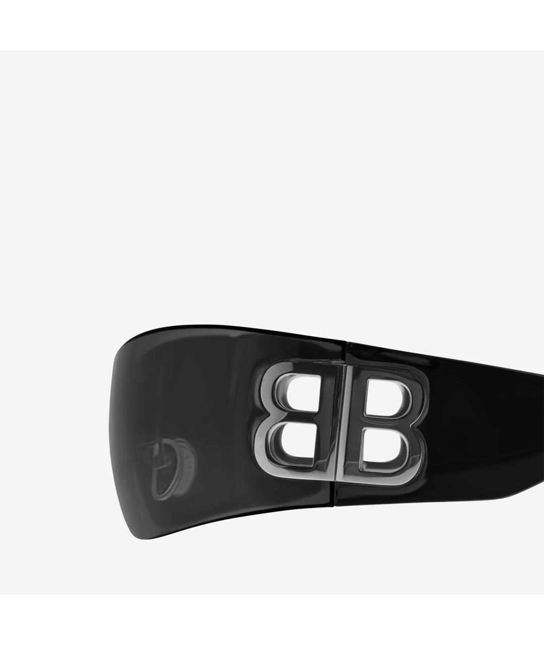 BALENCIAGA Черные пластиковые солнцезащитные очки, фото 4