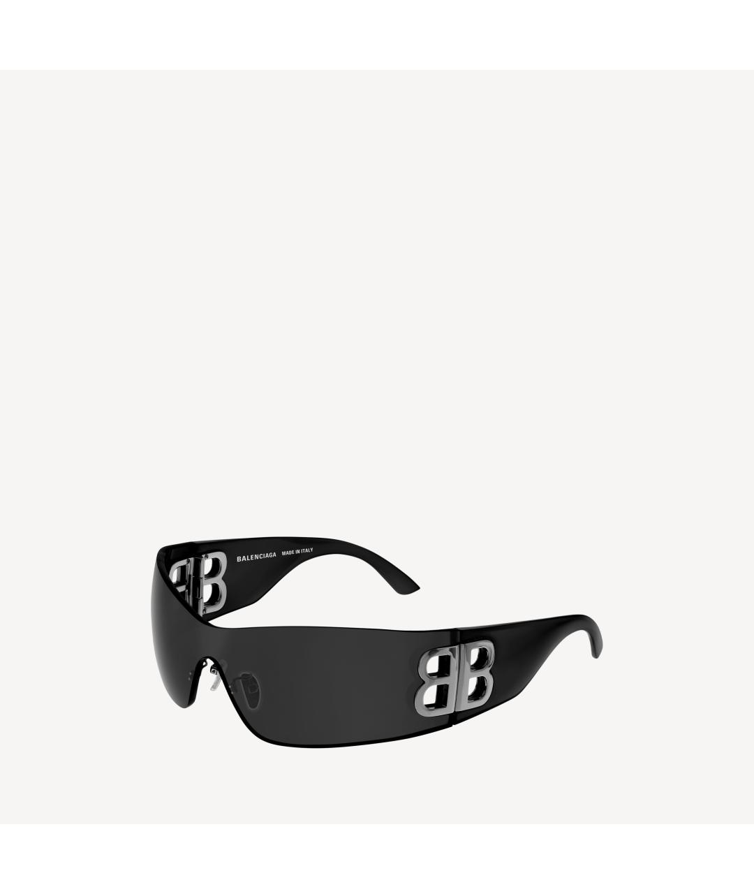 BALENCIAGA Черные пластиковые солнцезащитные очки, фото 3