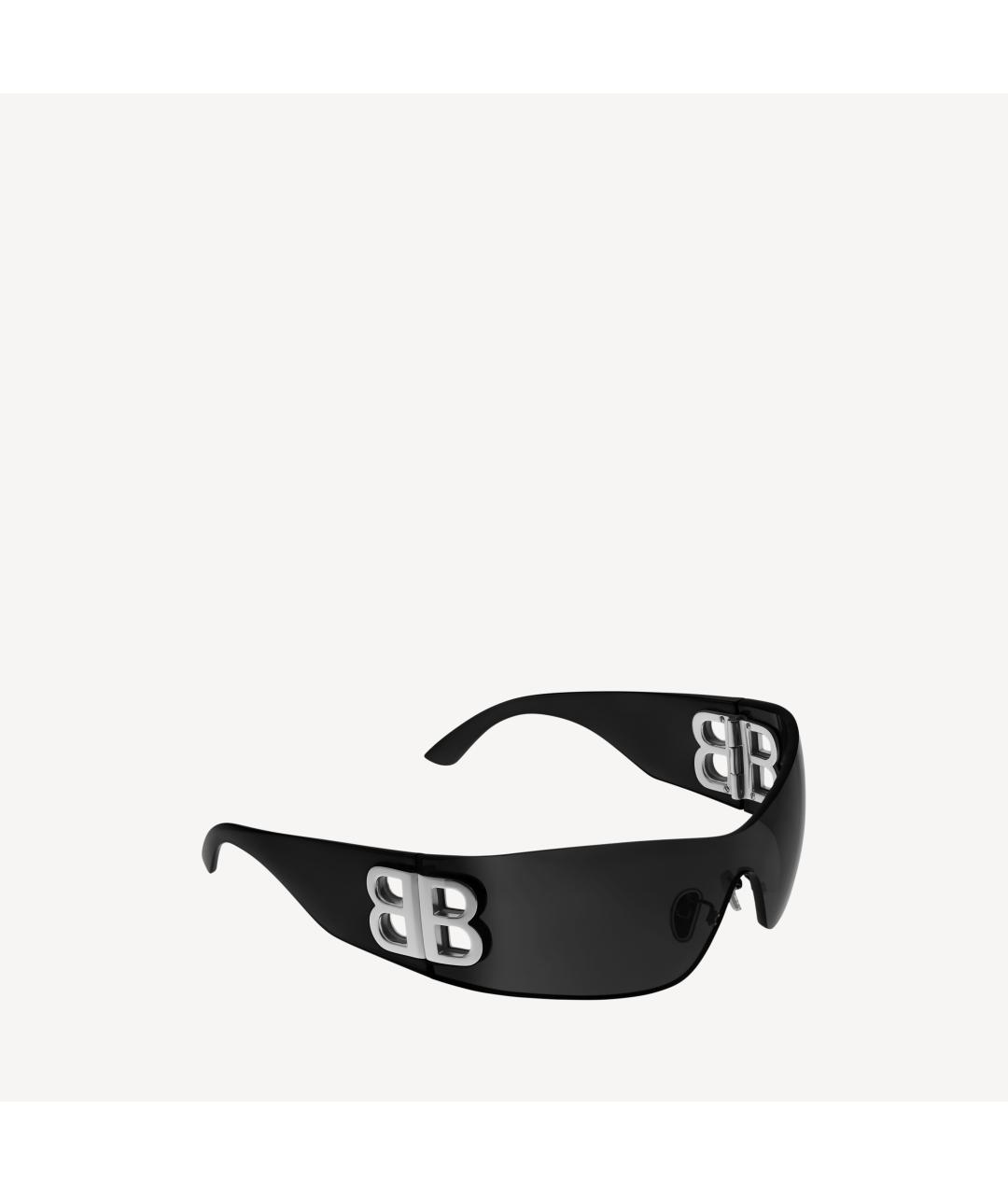 BALENCIAGA Черные пластиковые солнцезащитные очки, фото 5