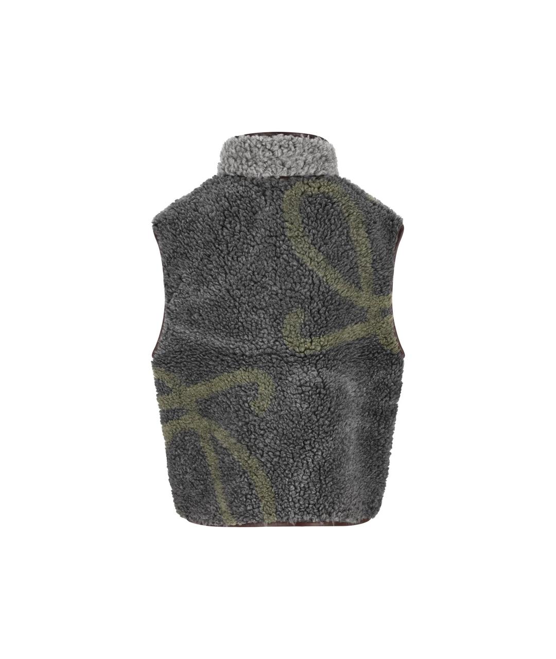 LOEWE Серый шерстяной жилет, фото 2