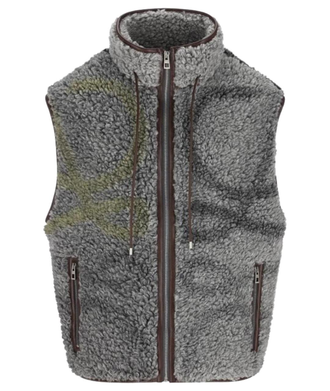 LOEWE Серый шерстяной жилет, фото 1