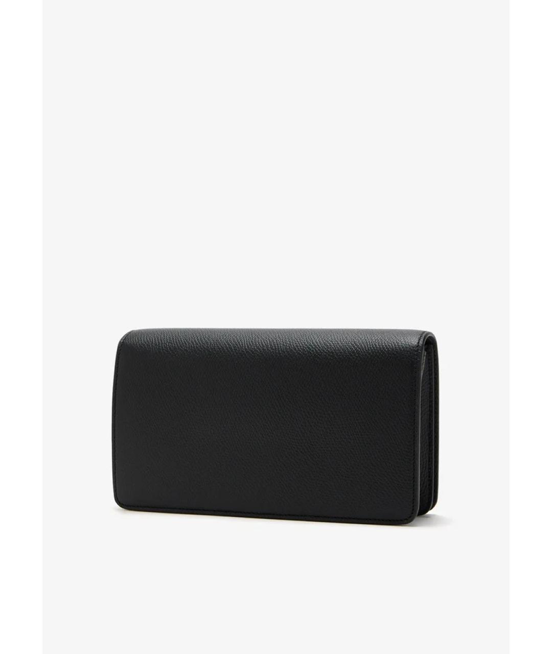 VALENTINO Черная кожаная сумка через плечо, фото 3