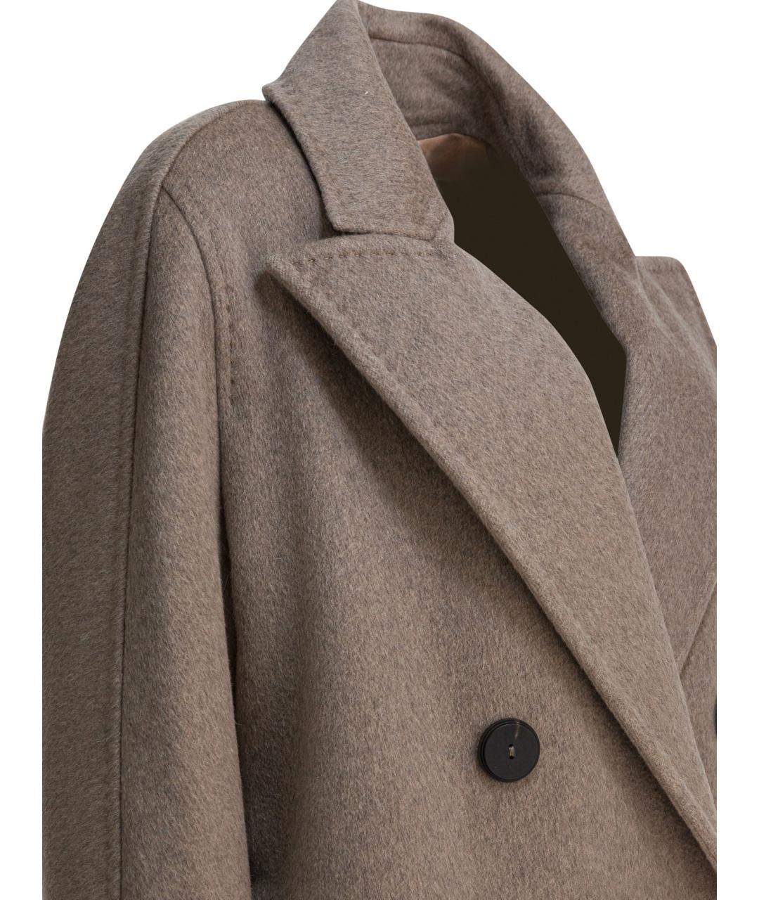 MAX MARA Коричневое кашемировое пальто, фото 4