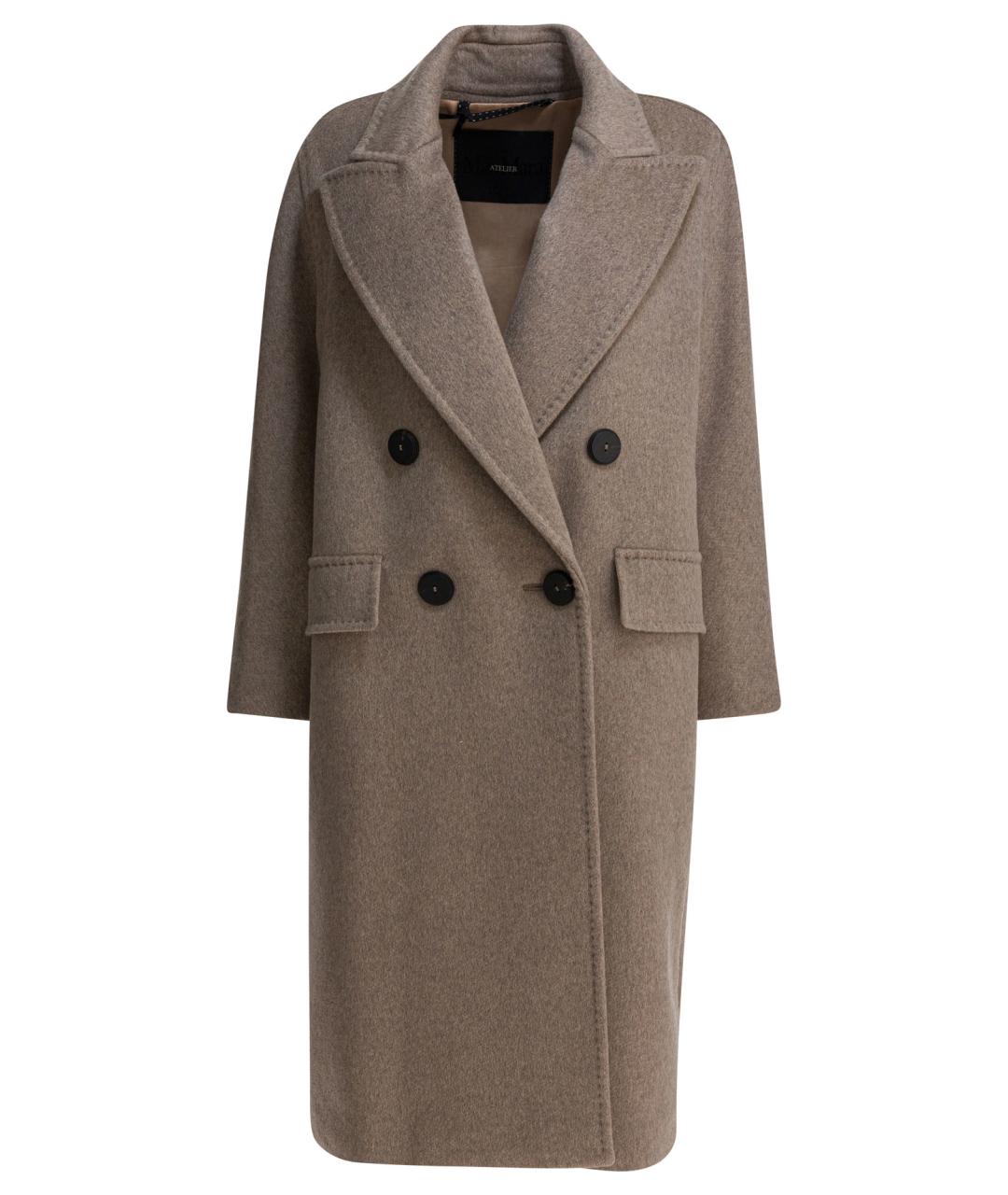 MAX MARA Коричневое кашемировое пальто, фото 1