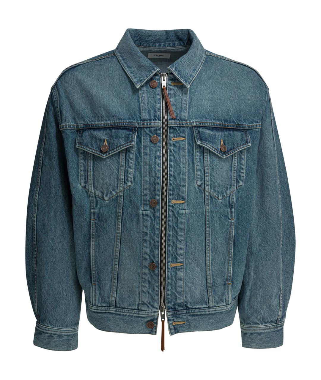 CELINE Синяя хлопковая куртка, фото 1