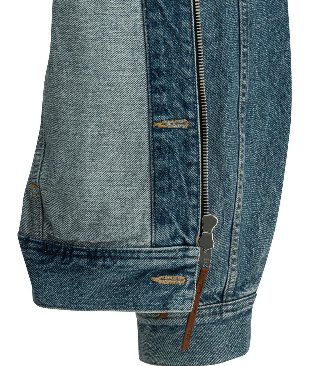 CELINE Синяя хлопковая куртка, фото 4