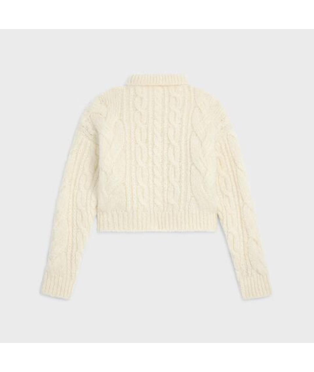 CELINE Белый шерстяной джемпер / свитер, фото 2