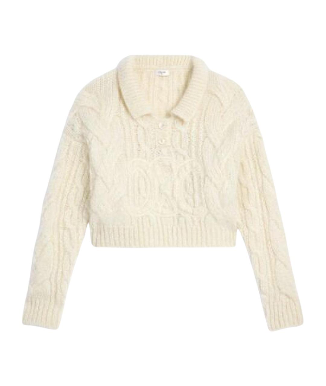 CELINE Белый шерстяной джемпер / свитер, фото 1