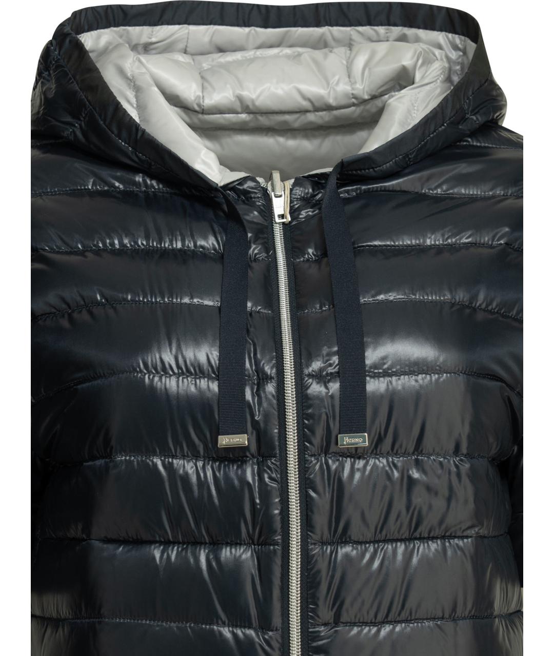 HERNO Синяя полиамидовая куртка, фото 5