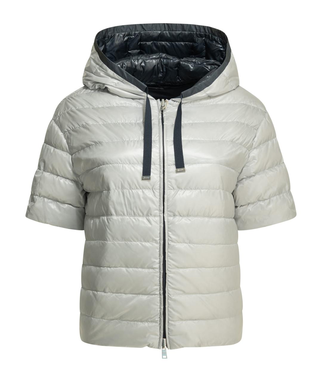 HERNO Синяя полиамидовая куртка, фото 2