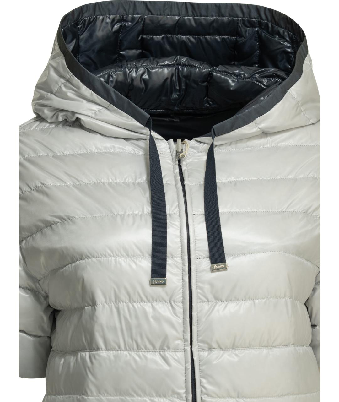 HERNO Синяя полиамидовая куртка, фото 6
