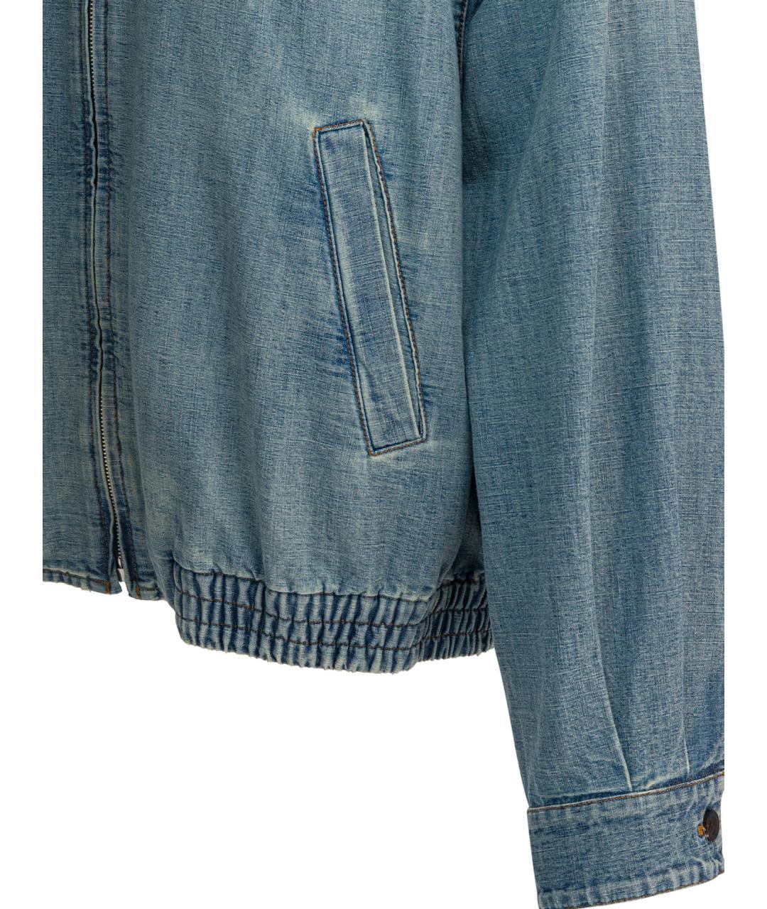 MIU MIU Голубая хлопковая куртка, фото 4