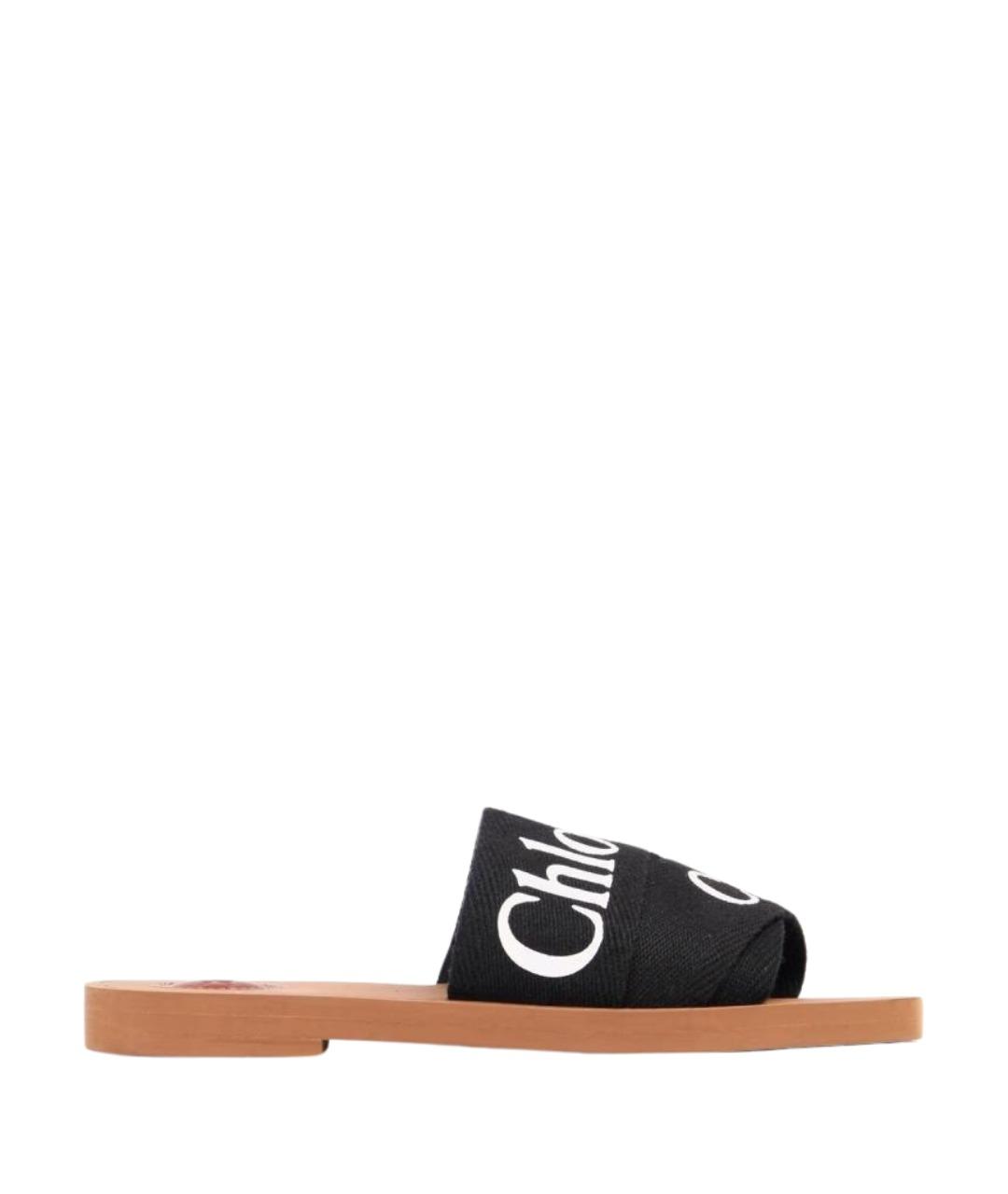 CHLOE Черные кожаные сандалии, фото 1