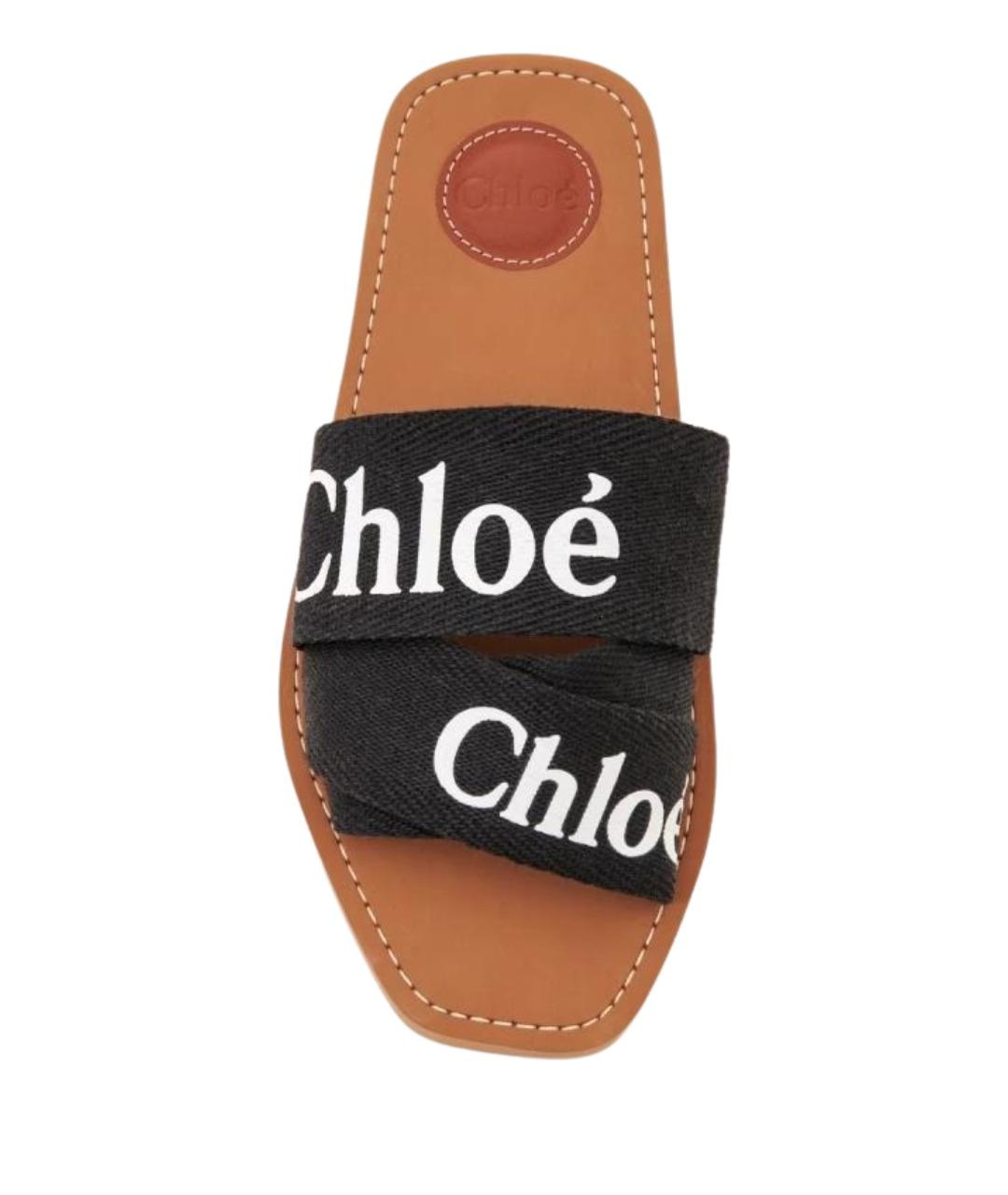 CHLOE Черные кожаные сандалии, фото 2