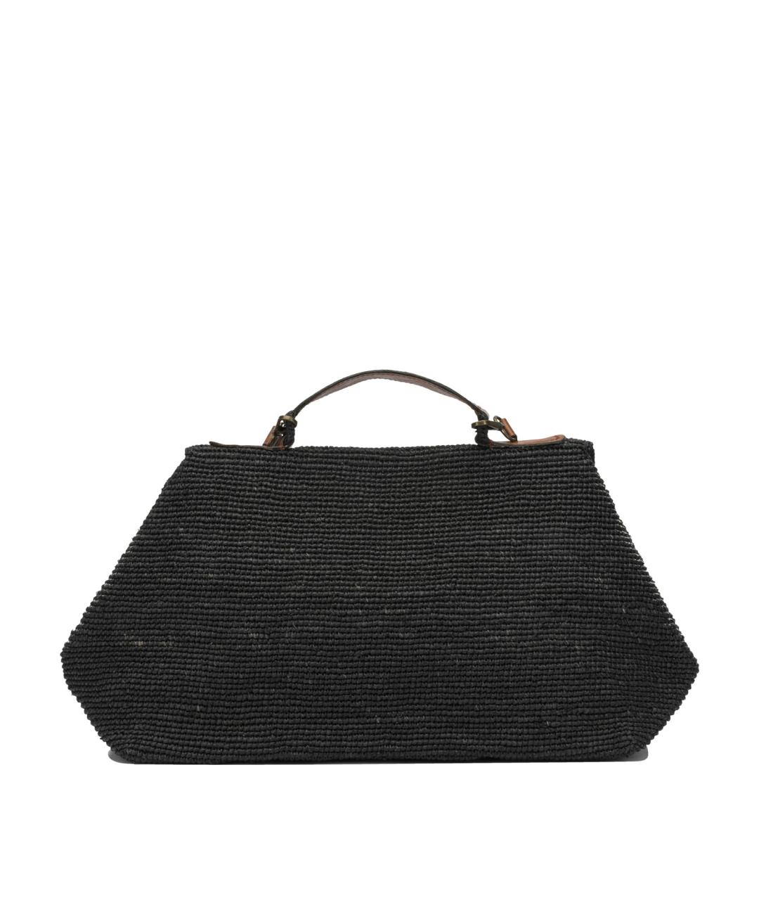 IBELIV Черная пелетеная сумка с короткими ручками, фото 4