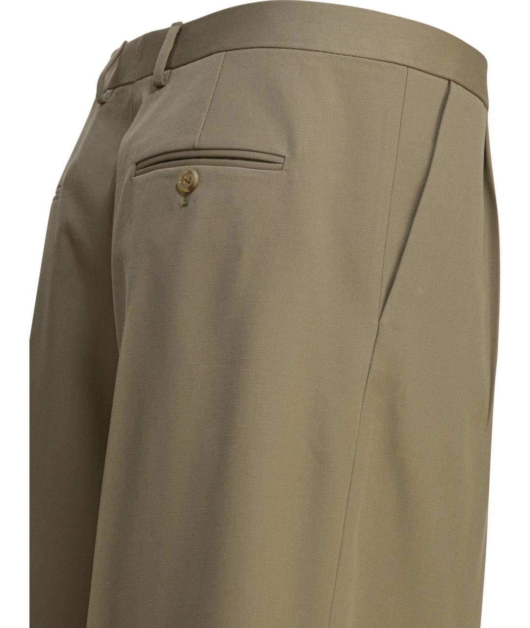 CELINE Бежевые хлопковые прямые брюки, фото 4