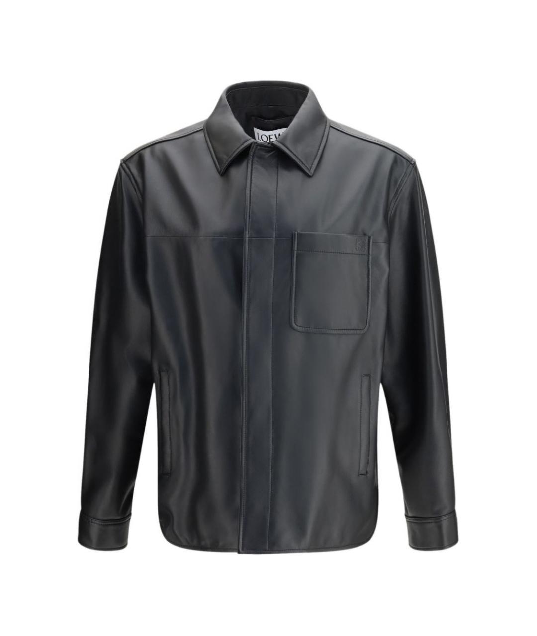 LOEWE Черная кожаная куртка, фото 1