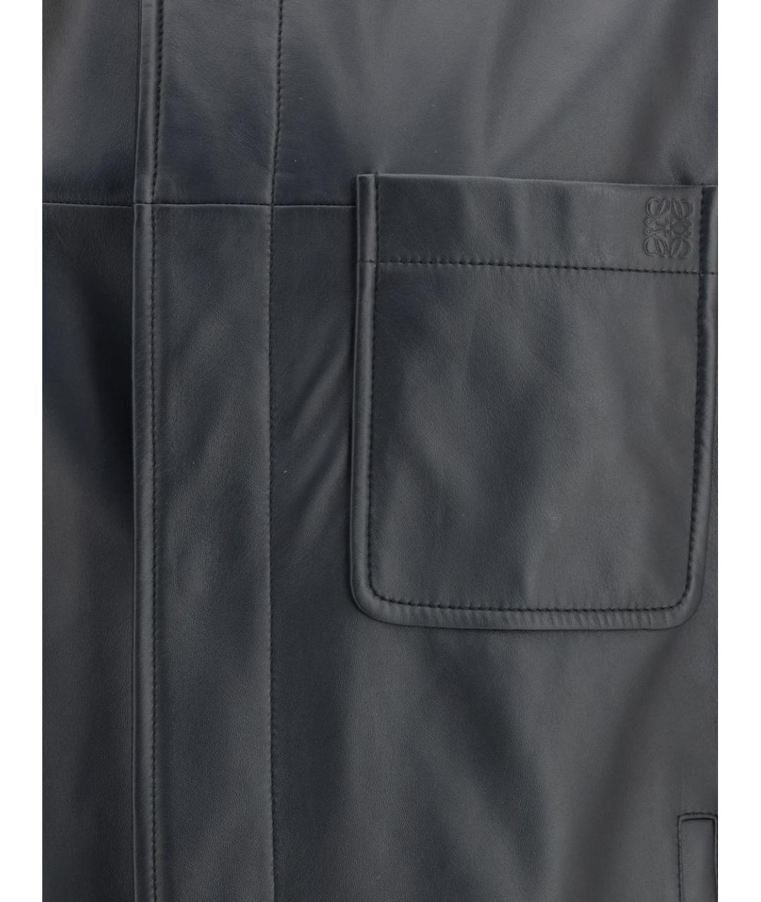LOEWE Черная кожаная куртка, фото 3